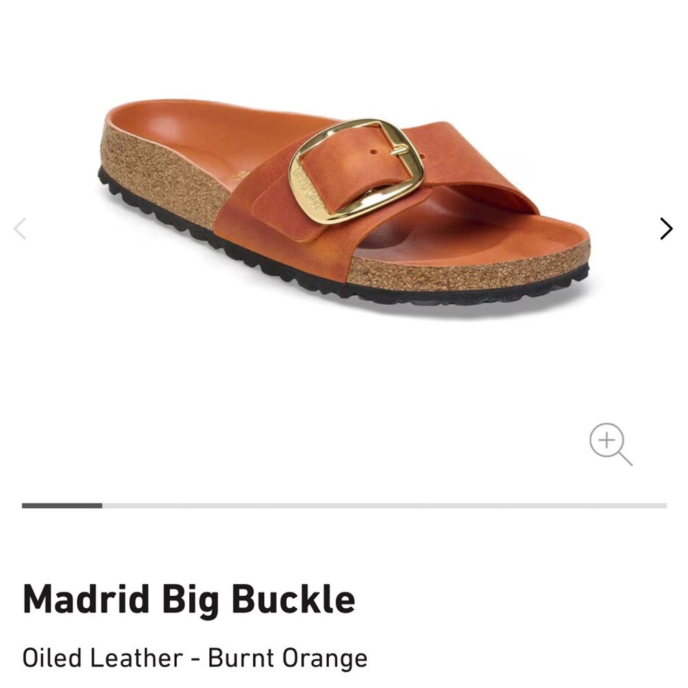 Birkenstock Madrid Burnt Orange Leather Sandals